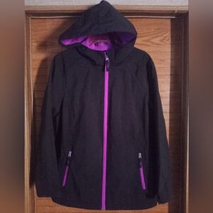 Womens Free Tech Black/Violet Coat Size 1X (16W)